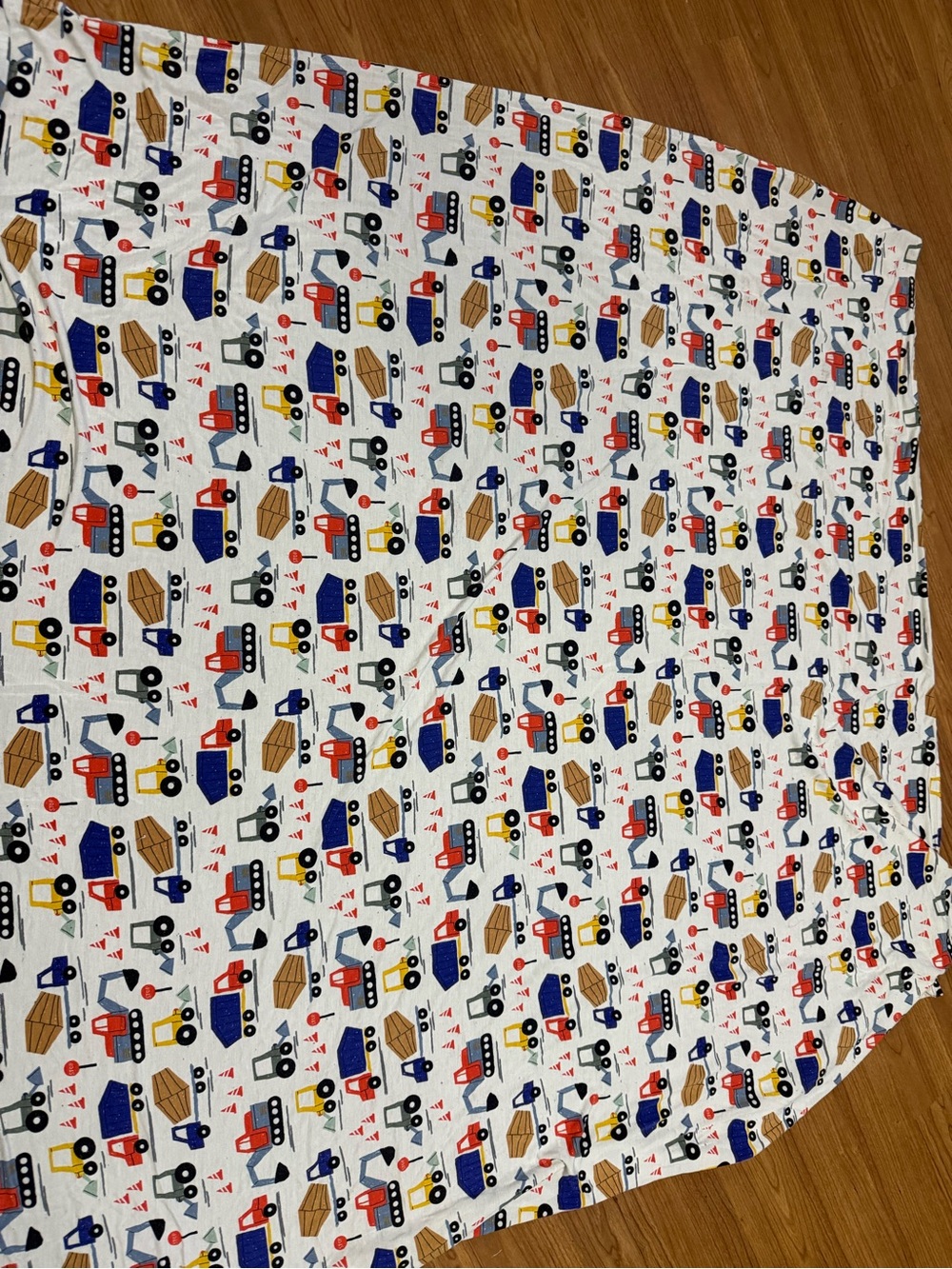 Little Sleepies Construction Print Baby Blanket - Blue/Red/Tan